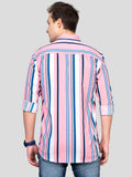 Paul Street Lycra Blend Stripes Full Sleeves Slim Fit Mens Casual Shirt